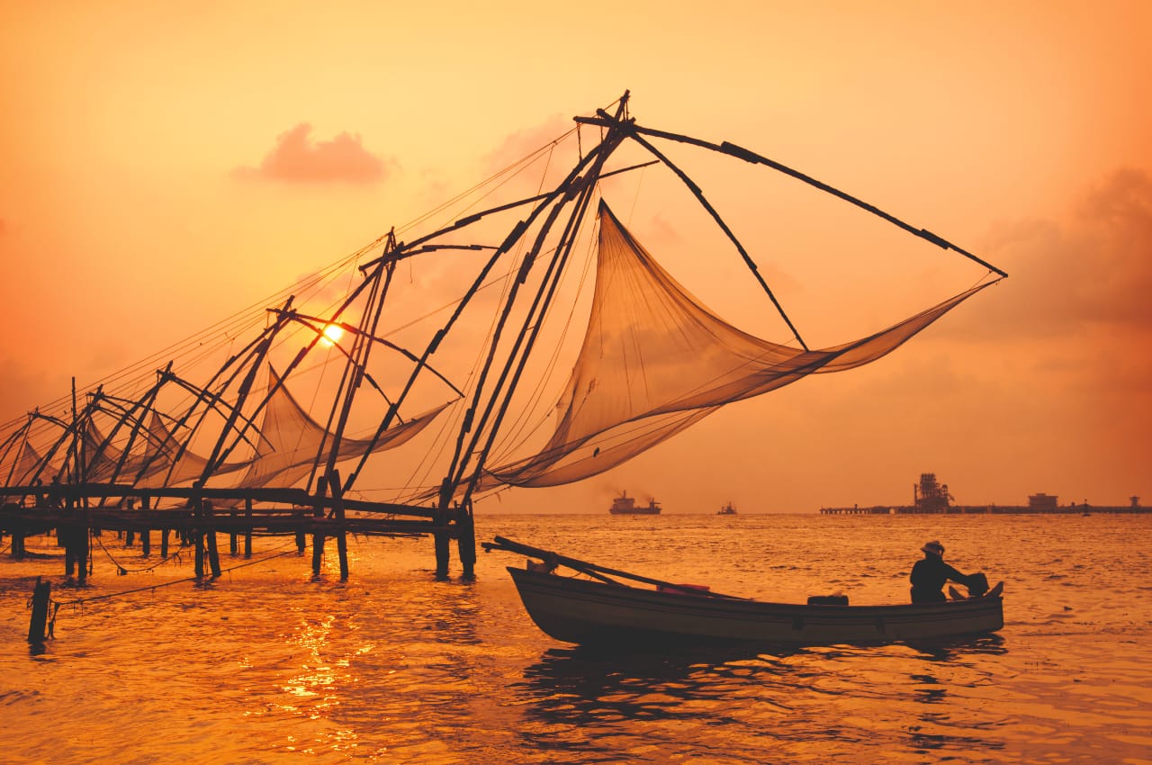 indien kerala kochi fishermen