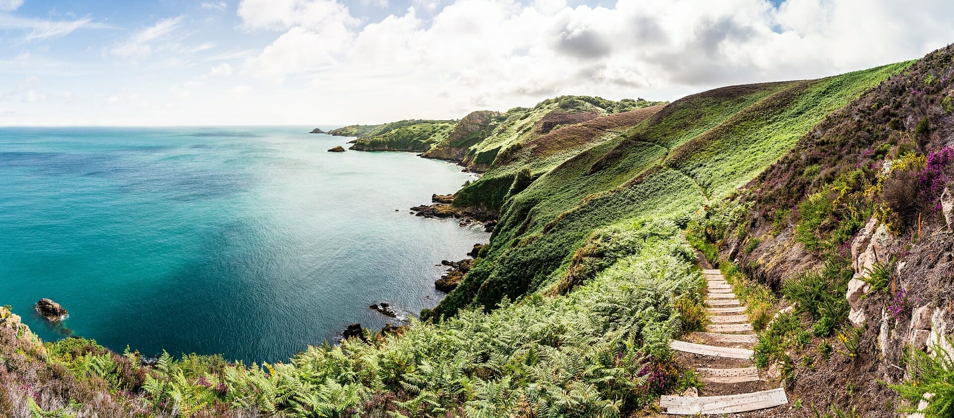 Kanalinseln Jersey Küstenlandschaft Bouley Bay Gorey Bay