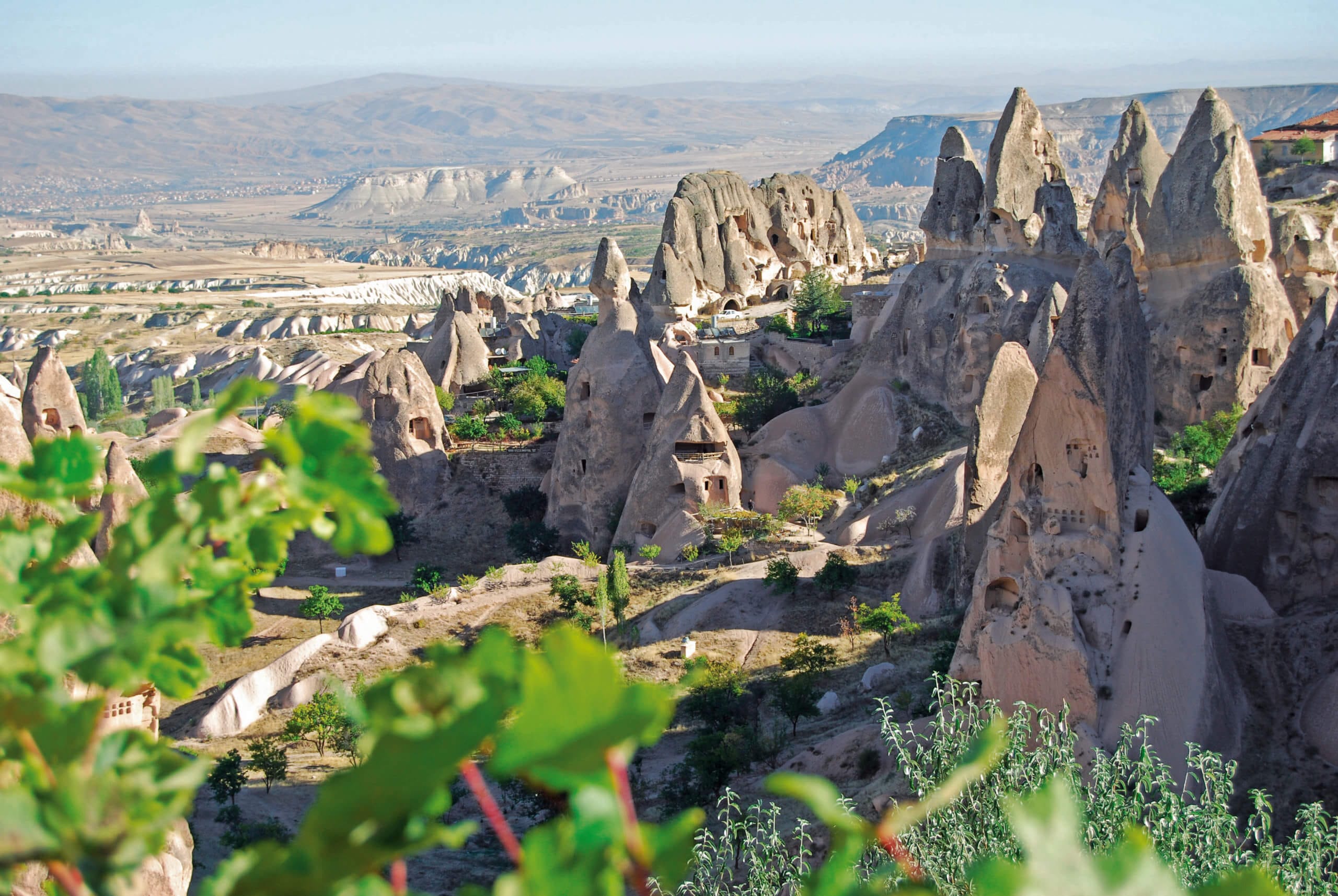 Landschaft mit Kegelfelsen