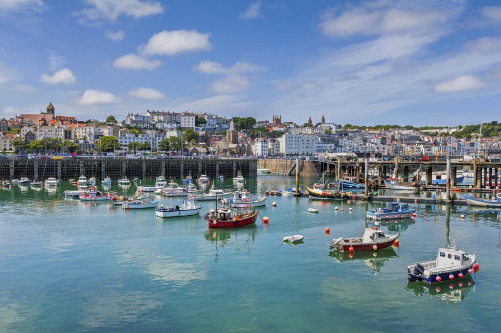 Harbour and Skyline of Saint Peter Port Guernsey