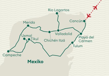 Karte Mexiko-Yucatan